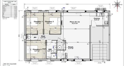 Modèle Start 84 m² - 3CH - Garage intégré 39192-9811modele6202406289P289.jpeg - BERMAX Construction