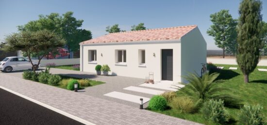 Plan de maison Surface terrain 70 m2 - 3 pièces - 3  chambres -  sans garage 